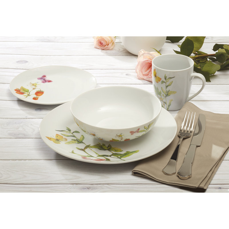Winston Porter Loudon Porcelain China Dinnerware Set of 16 & Reviews